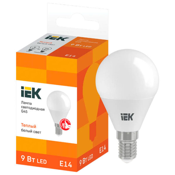 Bec LED IEK G45 LLE-G45-9-230-30-E14 E14 | 9 W | Yellow photo 3