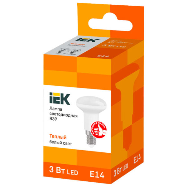 Bec LED IEK R39 LLE-R39-3-230-30-E14 E14 | 3 W | Yellow photo 2