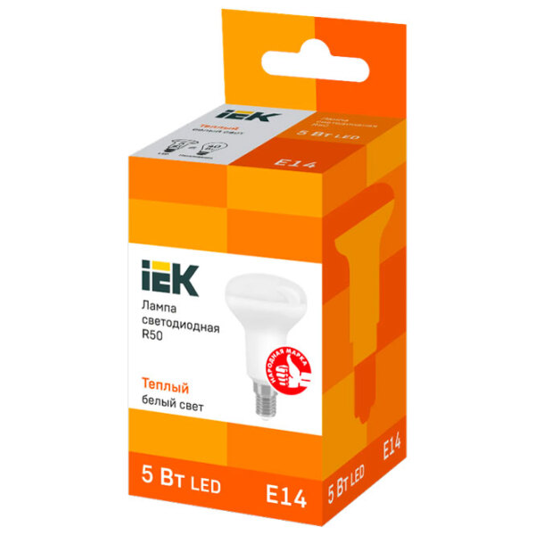 Bec LED IEK R50 LLE-R50-5-230-30-E14 E14 | 5 W | Yellow photo 2