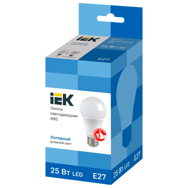 Лампочка светодиодная IEK A80 LLE-A80-25-230-65-E27 E27 | 27 Вт | White photo 2