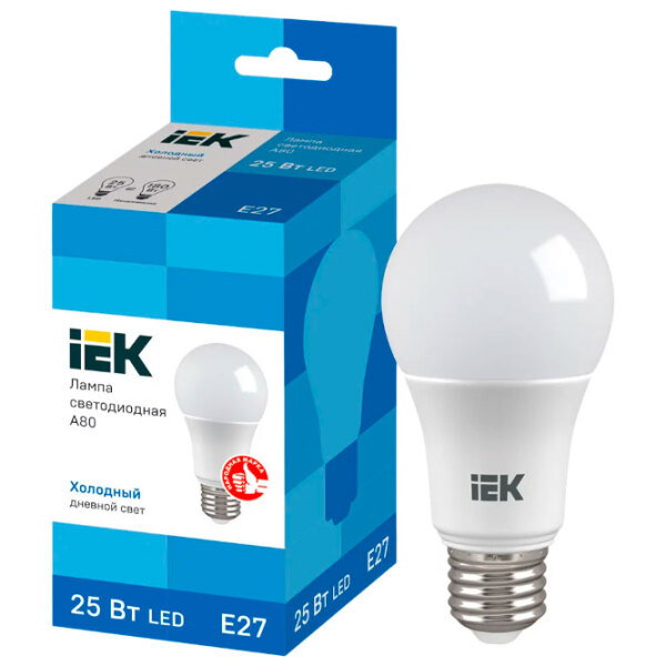 Лампочка светодиодная IEK A80 LLE-A80-25-230-65-E27 E27 | 27 Вт | White photo 3