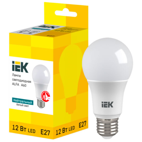 Bec LED IEK ALFA A60 LLA-A60-12-230-40-E27 E27 | 12 W | White photo 2