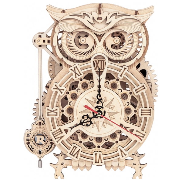 Puzzle 3D ROKR Owl Clock (LK503) Numărul de piese: 161, V&acirc;rsta recomandată: 14+ photo 1