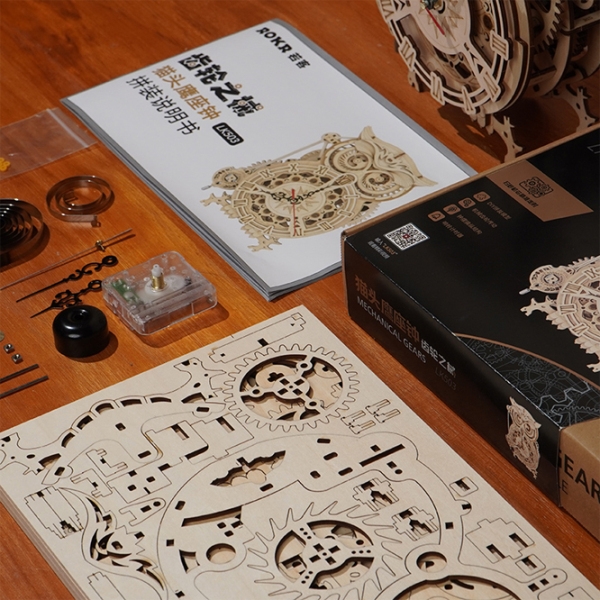 Puzzle 3D ROKR Owl Clock (LK503) Numărul de piese: 161, V&acirc;rsta recomandată: 14+ photo 2