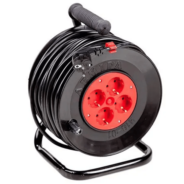Удлинитель на катушке Lemira U16-01 50 м Черный  photo 1