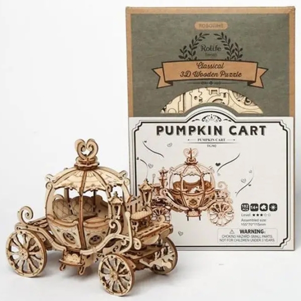 Puzzle 3D RoLife Pumpkin Carriage (TG302) Numărul de piese: 182, V&acirc;rsta recomandată: 14+ photo 2