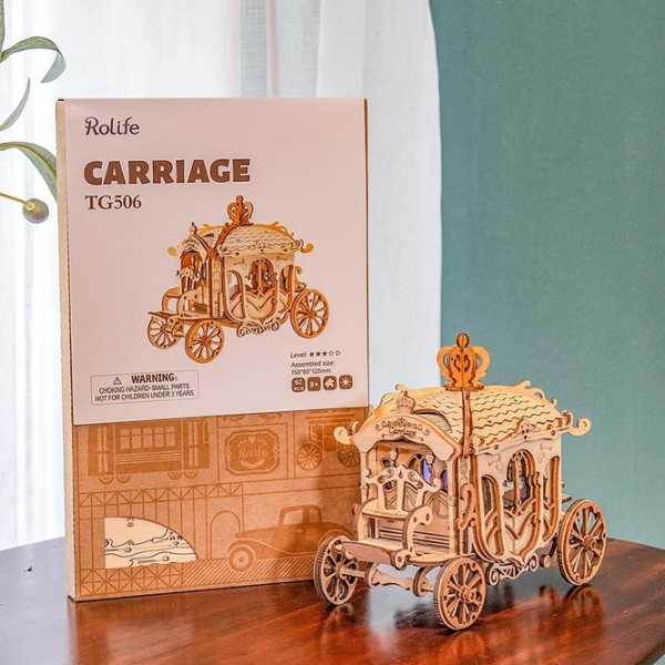 Puzzle 3D RoLife Classic Carriage (TG506) Numărul de piese: 92, V&acirc;rsta recomandată: 8+ photo 3