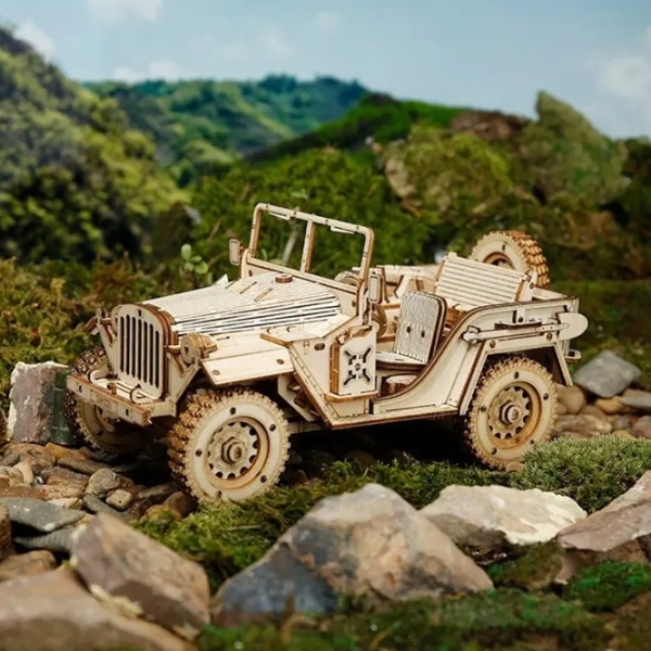Puzzle 3D ROBOTIME Army Jeep (MC701) Numărul de piese: 369, V&acirc;rsta recomandată: 14+ photo 3