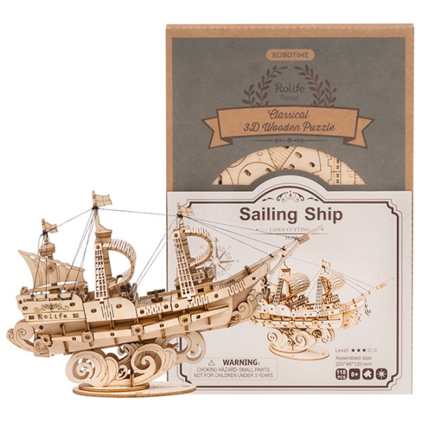 Puzzle 3D ROKR Sailing Ship (TG305) Numărul de piese: 118, V&acirc;rsta recomandată: 8+ photo 2