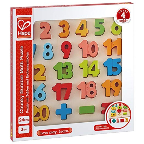 Puzzle 2D Hape Chunky number (E1550A) Numărul de piese: 23, V&acirc;rsta recomandată: 3+ photo 1