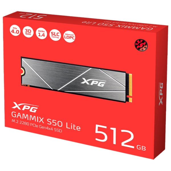SSD ADATA S50 Lite M.2 NVMe 512 ГБ Скорость чтения: 3900 МБ/ с,
Скорость записи: 3200 MБ/ с photo 6