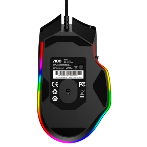 Mouse AOC AGM600B Black Cu fir, 16000 dpi photo 7