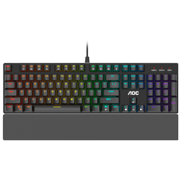 Tastatură AOC GK500 Black Gaming, Cu fir photo 1