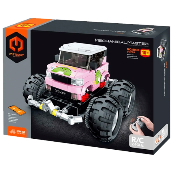 Конструктор с радиоуправлением XTech Off-Road Monster Truck Розовый Количество деталей 310, 6+ photo 3