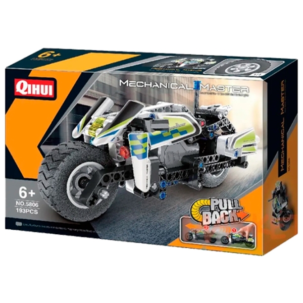 Конструктор XTech Pull Back Police Motorbike Белый Количество деталей 193, 6+ photo 2