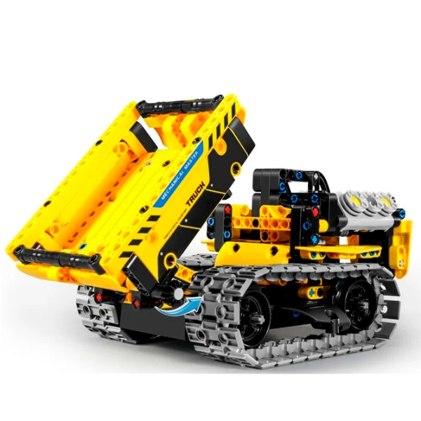Конструктор с радиоуправлением XTech 3 in 1 Bulldozer Желтый Количество деталей 452, 6+ photo 4