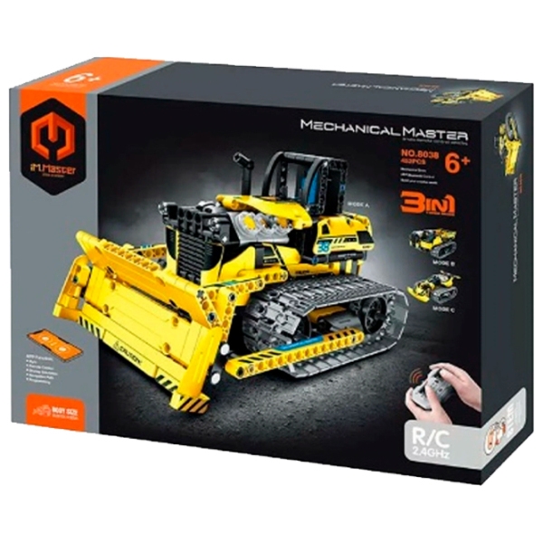 Конструктор с радиоуправлением XTech 3 in 1 Bulldozer Желтый Количество деталей 452, 6+ photo 5
