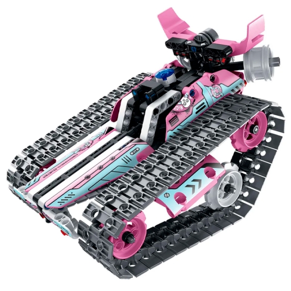 Constructor cu telecomandă XTech 3 in 1 Robot Pink Numărul de piese 408, 6+ photo 2