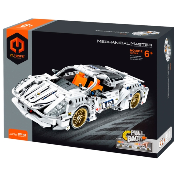Конструктор XTech Pull Back Car Белый Количество деталей 437, 6+ photo 3