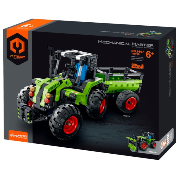 Конструктор XTech 2 in 1 Farm Tractor & Snow Plow Truck Зеленый Количество деталей 348, 6+ photo 8