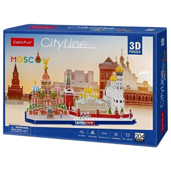 Пазл 3D CubicFun Moscow (MC266h) Количество деталей: 204, Рекомендуемый возраст: 6+ photo 2