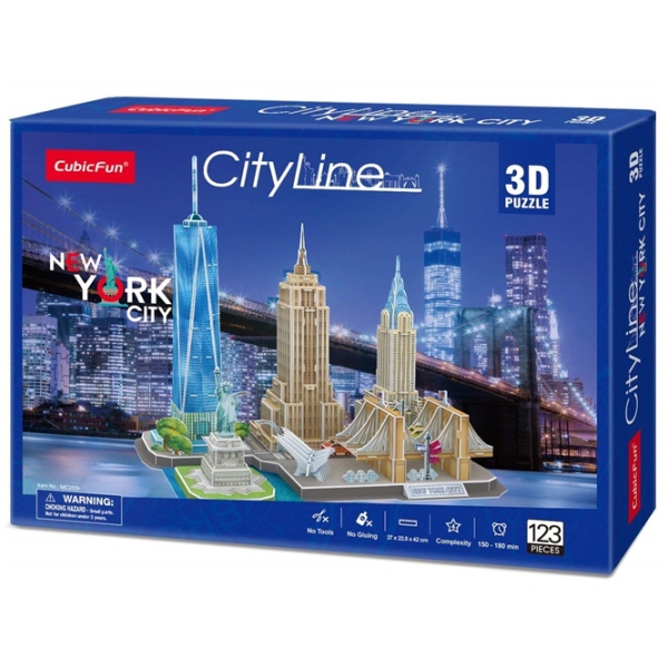 Пазл 3D CubicFun New York City (MC255h) Количество деталей: 114, Рекомендуемый возраст: 6+ photo 3