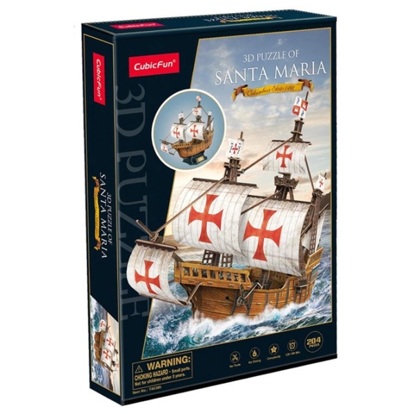 Пазл 3D CubicFun Santa Maria (T4038h) Количество деталей: 82, Рекомендуемый возраст: 6+ photo 2