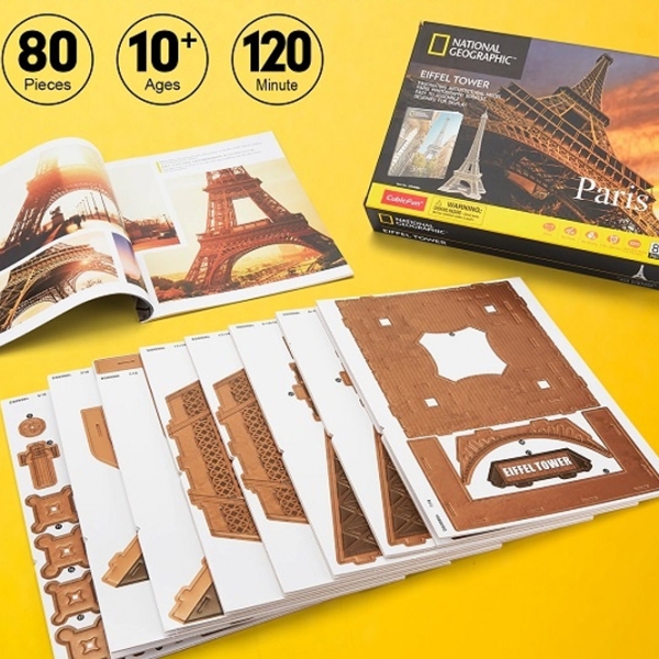 Пазл 3D CubicFun Eiffel Tower (DS0998h) Количество деталей: 80, Рекомендуемый возраст: 6+ photo 3