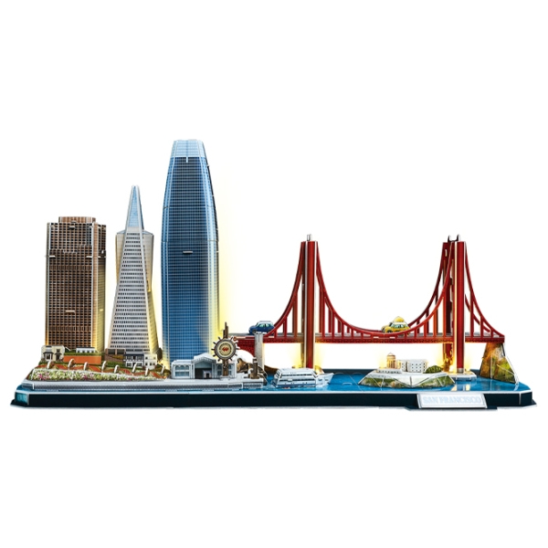 Пазл 3D CubicFun San Francisco LED (L524h) Количество деталей: 90, Рекомендуемый возраст: 6+ photo 1