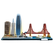 Puzzle 3D CubicFun San Francisco LED (L524h) Numărul de piese: 90, Vârsta recomandată: 6+