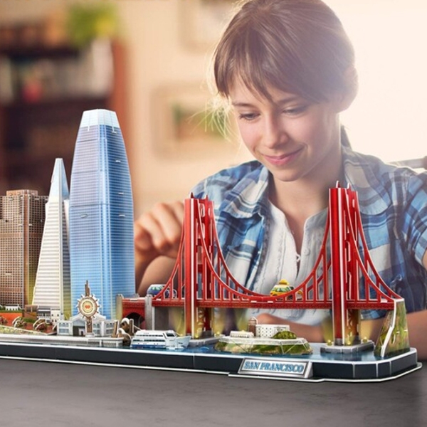 Пазл 3D CubicFun San Francisco LED (L524h) Количество деталей: 90, Рекомендуемый возраст: 6+ photo 4