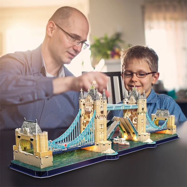 Пазл 3D CubicFun Tower Bridge LED (L531h) Количество деталей: 222, Рекомендуемый возраст: 10+ photo 3