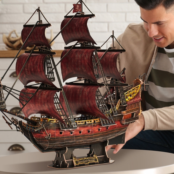 Пазл 3D CubicFun Queen Annes Revenge (T4040h) Количество деталей: 391, Рекомендуемый возраст: 10+ photo 4