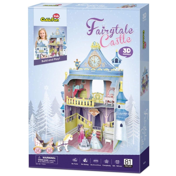 Пазл 3D CubicFun Fairytale Castle (P809h) Количество деталей: 81, Рекомендуемый возраст: 8+ photo 2