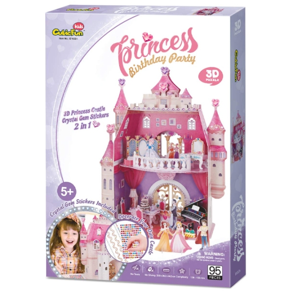 Puzzle 3D CubicFun Princess Birthday Party (E1622h) Numărul de piese: 95, Vârsta recomandată: 5+ photo 3