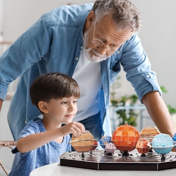 Пазл 3D CubicFun Solar System (DS1087h) Количество деталей: 173, Рекомендуемый возраст: 8+ photo 3