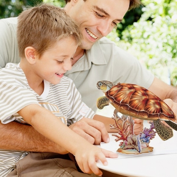 Пазл 3D CubicFun Sea Turtle (DS1080h) Количество деталей: 31, Рекомендуемый возраст: 8+ photo 3