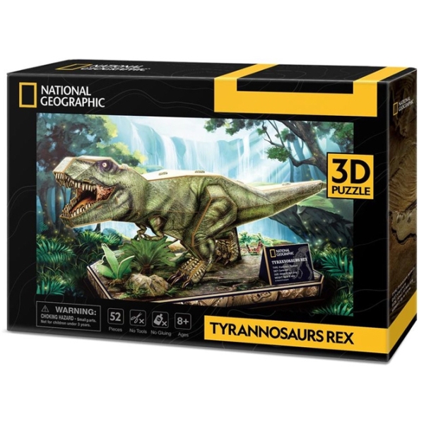 Пазл 3D CubicFun Тиранозавр Рекс (DS1051h) Количество деталей: 52, Рекомендуемый возраст: 8+ photo 2