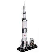 Пазл 3D CubicFun Apollo Saturn V Rocket (DS1059h) Количество деталей: 136, Рекомендуемый возраст: 8+