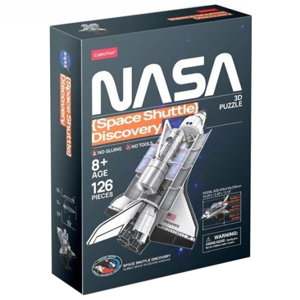 Пазл 3D CubicFun Space Shuttle Discovery (DS1057h) Количество деталей: 126, Рекомендуемый возраст: 8+ photo 2