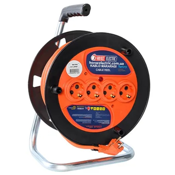 Удлинитель на катушке Horoz 800.430.012 30 м Черный  photo 1