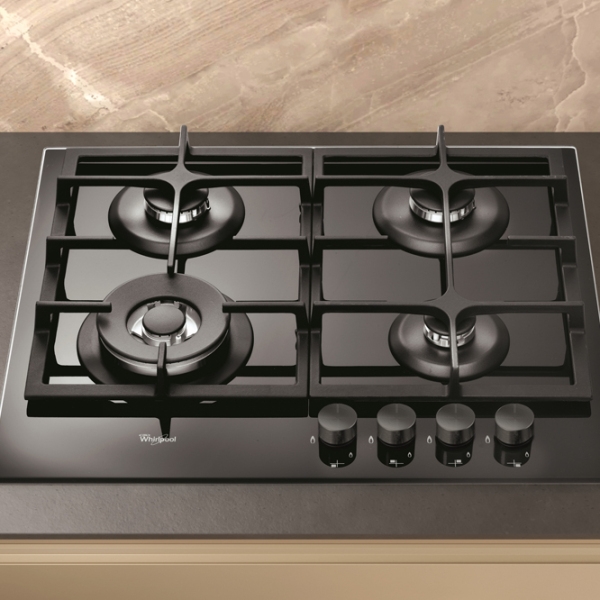 Газовая варочная панель Whirlpool GOA 6425/ NB1 Черный Закаленное стекло, Решетка: Чугунная photo 4