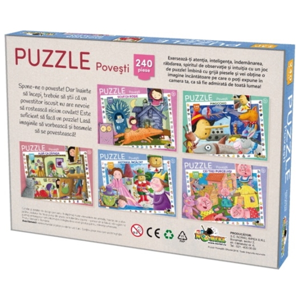 Puzzle 2D Noriel Motanul Incaltat (NOR2990) Numărul de piese: 240, Vârsta recomandată: 3+ photo 2