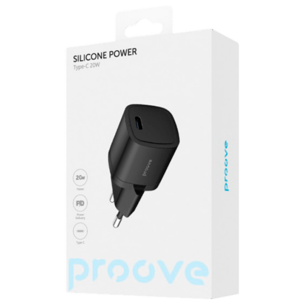 Încărcător de rețea Proove Silicone Power (20 W) Black 2 A / Black photo 2