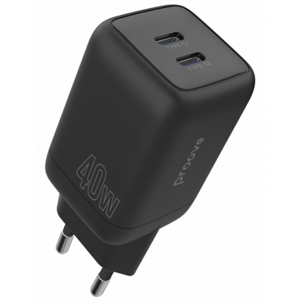 Încărcător de rețea Proove Silicone Power (40 W) Black  / Black photo 1