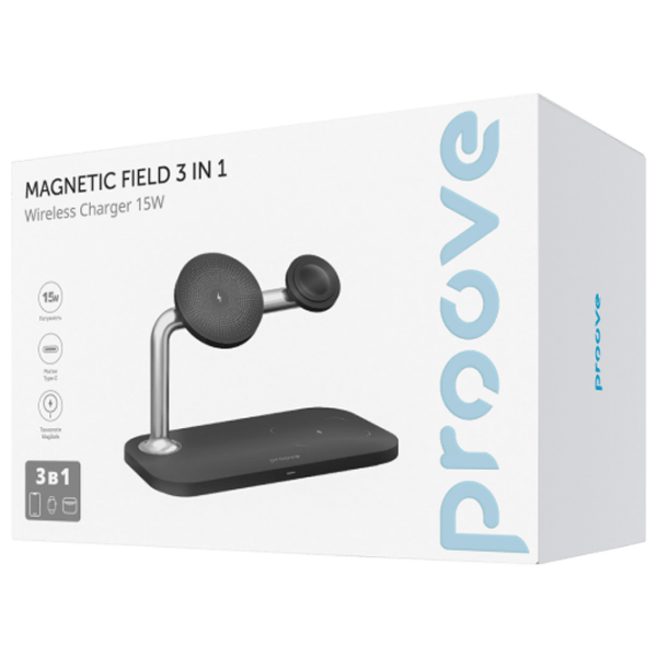 Încărcător wireless Proove Magnetic Field (15 W) Black 3 A / Black photo 4