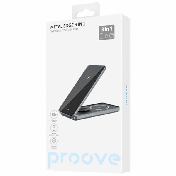 Încărcător wireless Proove Metal Edge (15 W) Gray 3 A / Gray photo 5