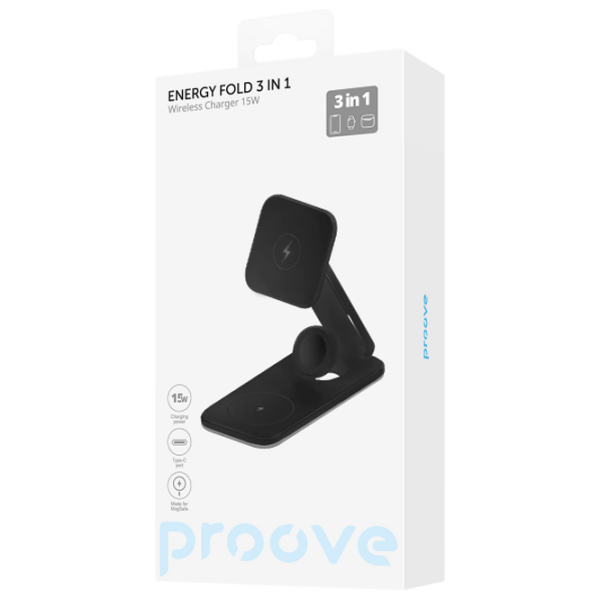 Încărcător wireless Proove Magnetic Energy Fold (15 W) Black 2 A / Black photo 5