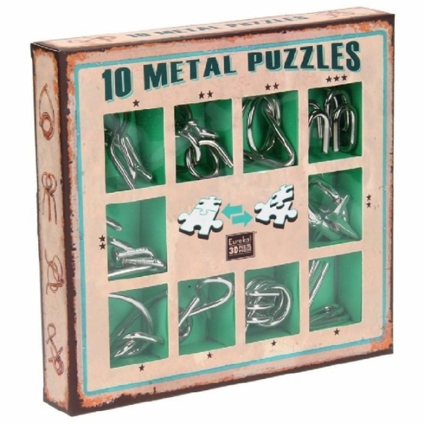 Puzzle Eureka 10 metal puzzles (473357) Количество деталей: 10, Рекомендуемый возраст: 8+ photo 1