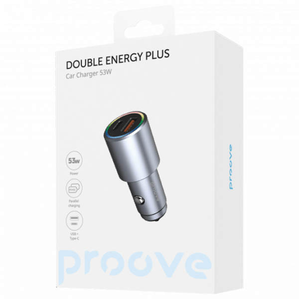 Încărcător auto Proove Double Energy Plus (53 W) Gray 3 A / Gray photo 3